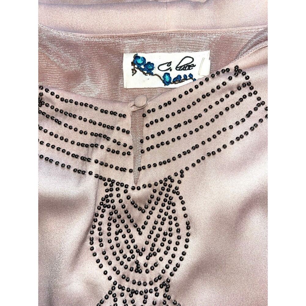 C. Luce Anthropologie Dress Size Small Light Pink/nude Studded midi dress - Picture 9 of 11